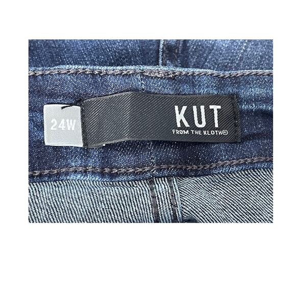 Kut From the Kloth Jeans Size 24W High Rise Boyfriend Embroidered Feathers Boho - Picture 8 of 9